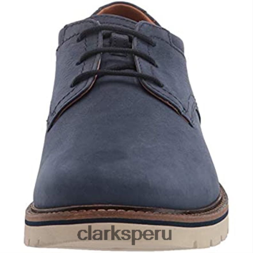 Clarks Bayhill Plaoxford Nubuck azul oscuro para hombre hombres Clarks 40N4LX1197