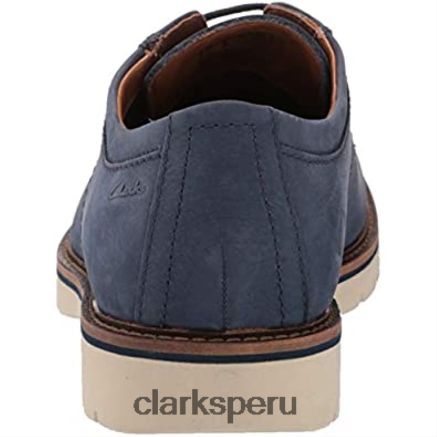 Clarks Bayhill Plaoxford Nubuck azul oscuro para hombre hombres Clarks 40N4LX1197