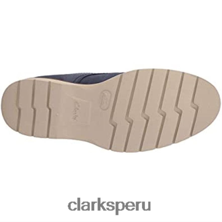 Clarks Bayhill Plaoxford Nubuck azul oscuro para hombre hombres Clarks 40N4LX1197