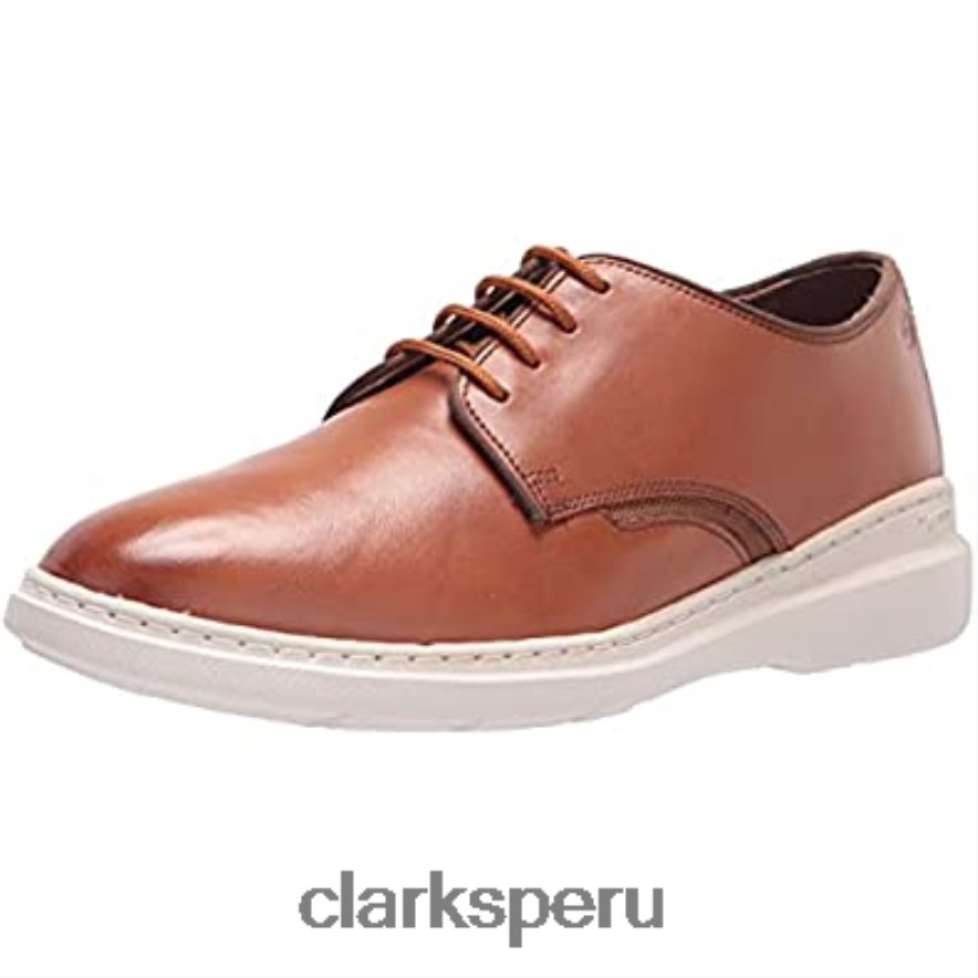 Clarks Dennet Low Oxford de cuero color canela oscuro para hombre hombres Clarks 40N4LX2534 cuero bronceado oscuro