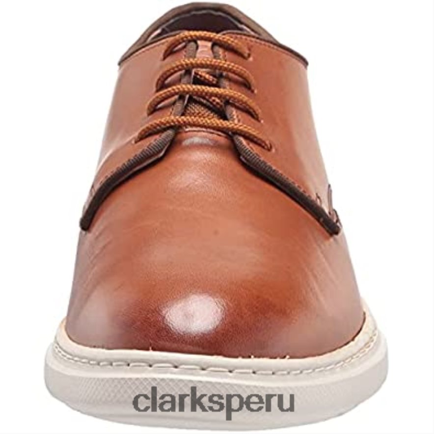 Clarks Dennet Low Oxford de cuero color canela oscuro para hombre hombres Clarks 40N4LX2534 cuero bronceado oscuro