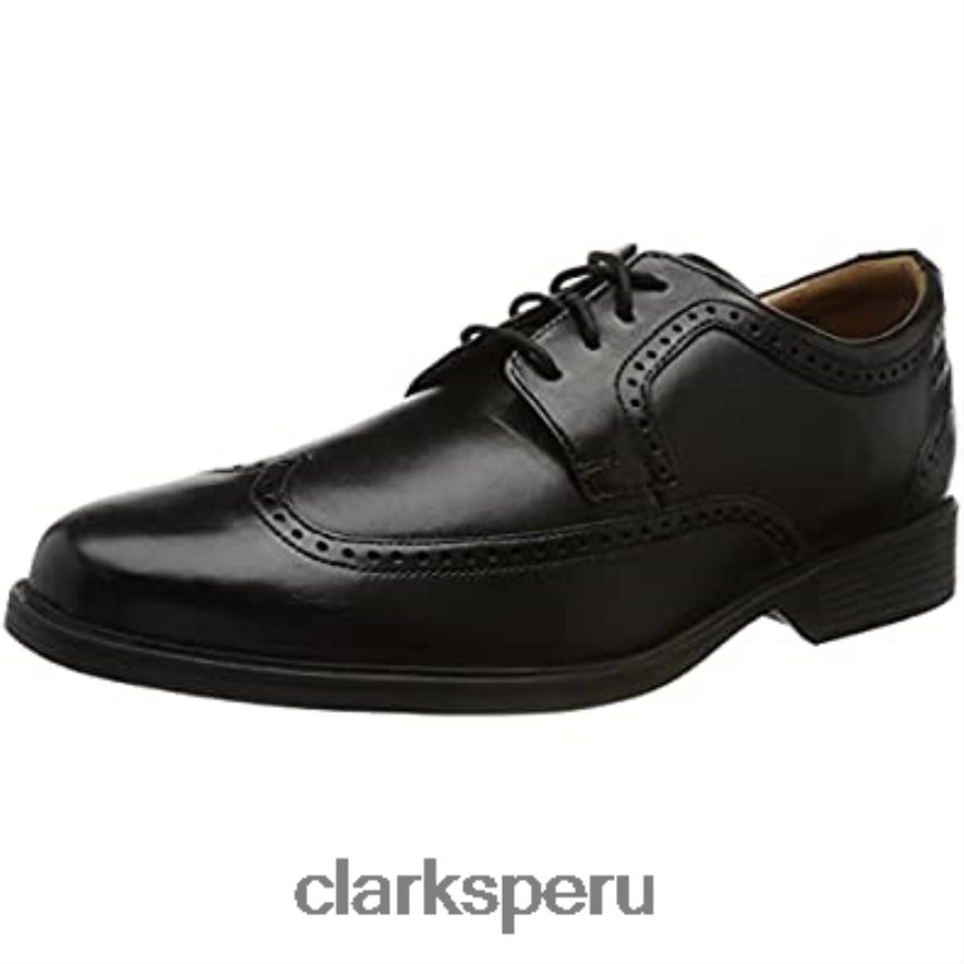 Clarks Oxford Whiddon Wing para hombre negros hombres Clarks 40N4LX336 cuero negro