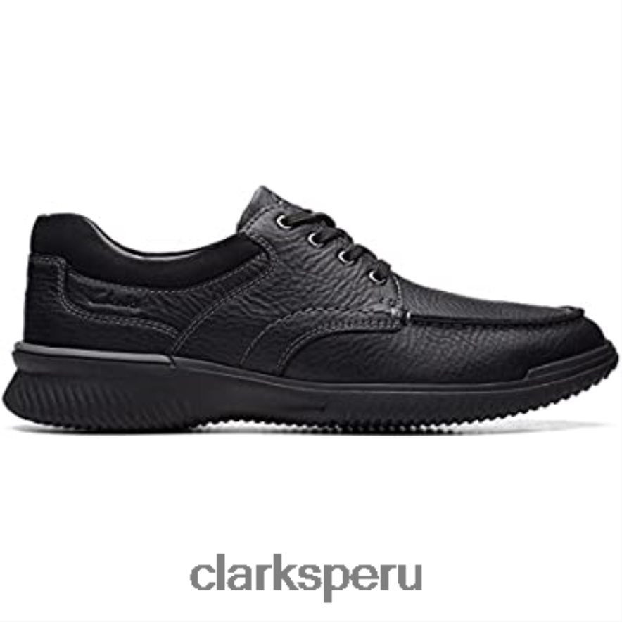 Clarks Oxford de cuero negro para hombre Donaway Edge hombres Clarks 40N4LX2024 cuero negro