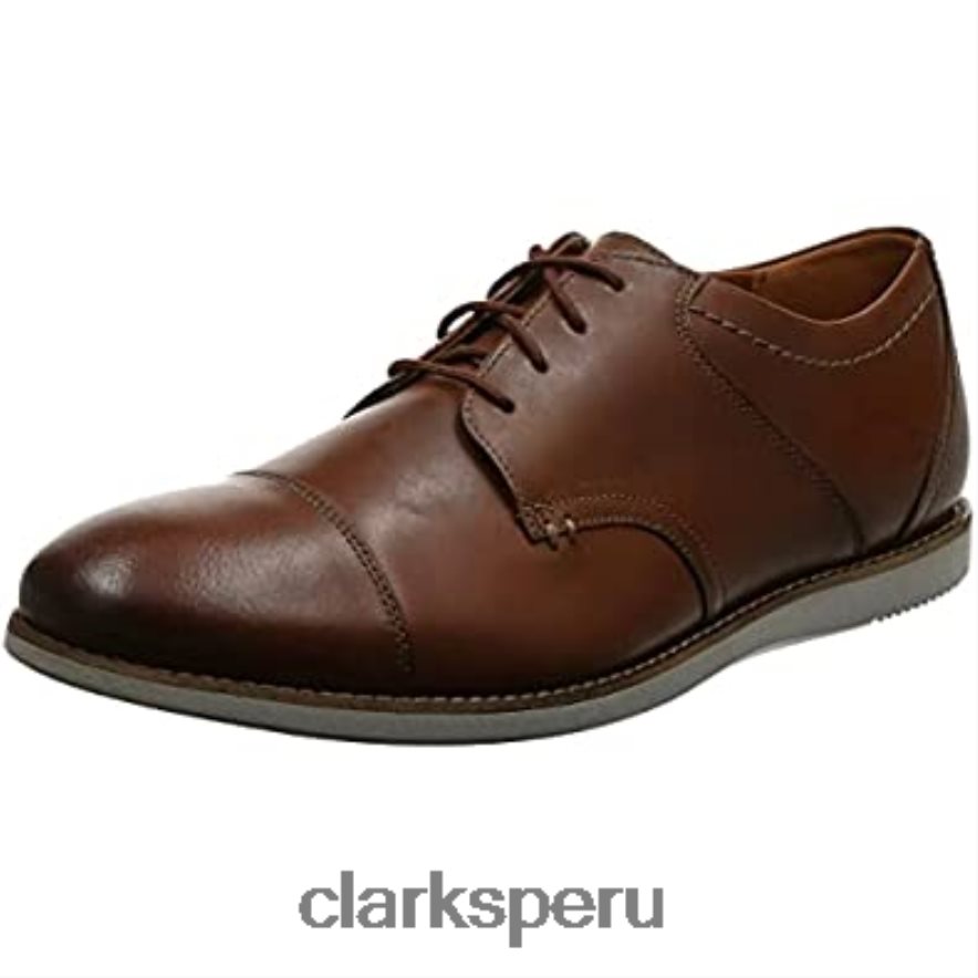 Clarks Raharto Vibe Oxford de cuero tostado para hombre hombres Clarks 40N4LX2177 cuero marrón