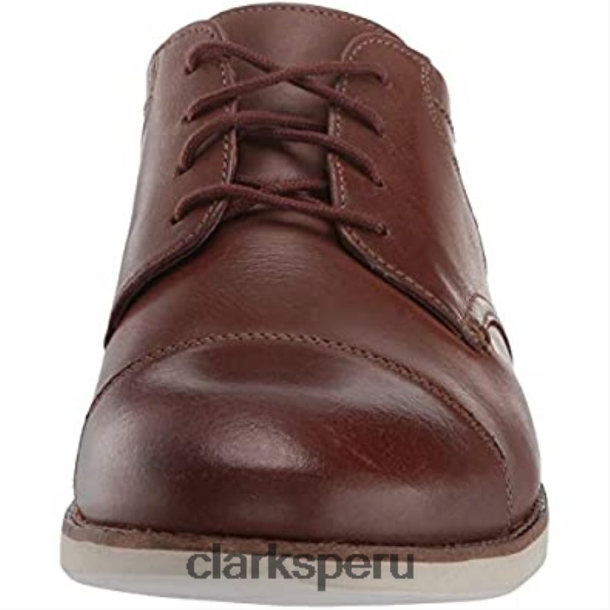 Clarks Raharto Vibe Oxford de cuero tostado para hombre hombres Clarks 40N4LX2177 cuero marrón