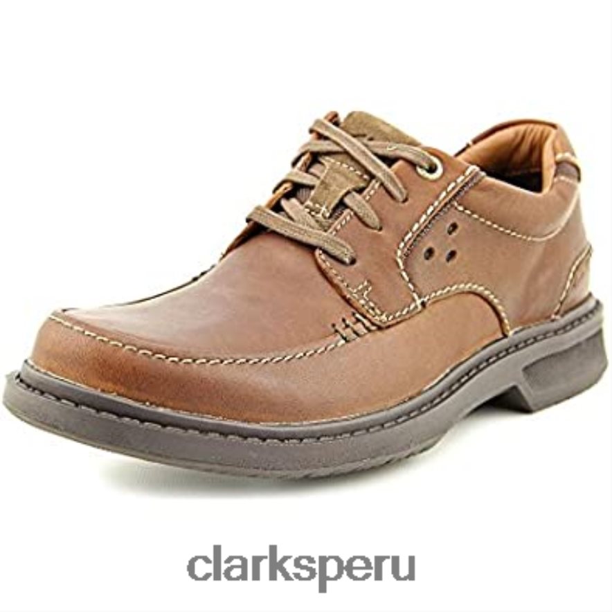 Clarks Wavecenter Ave zapatos Oxford de cuero tipo mocasín marrón para hombre hombres Clarks 40N4LX737