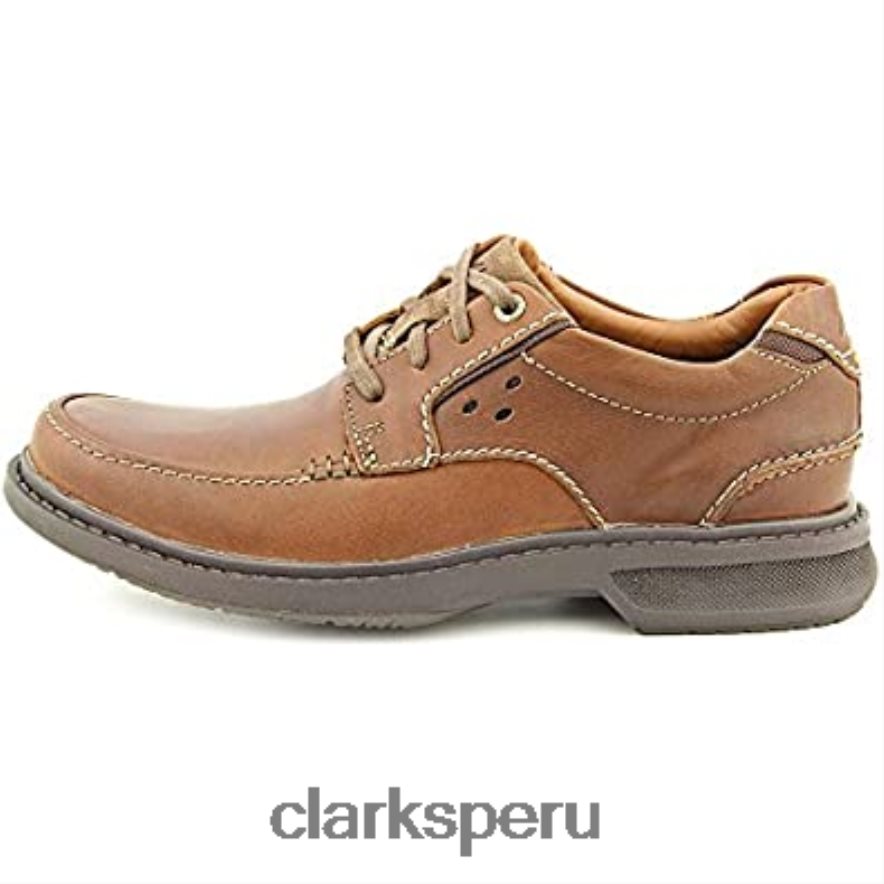 Clarks Wavecenter Ave zapatos Oxford de cuero tipo mocasín marrón para hombre hombres Clarks 40N4LX737