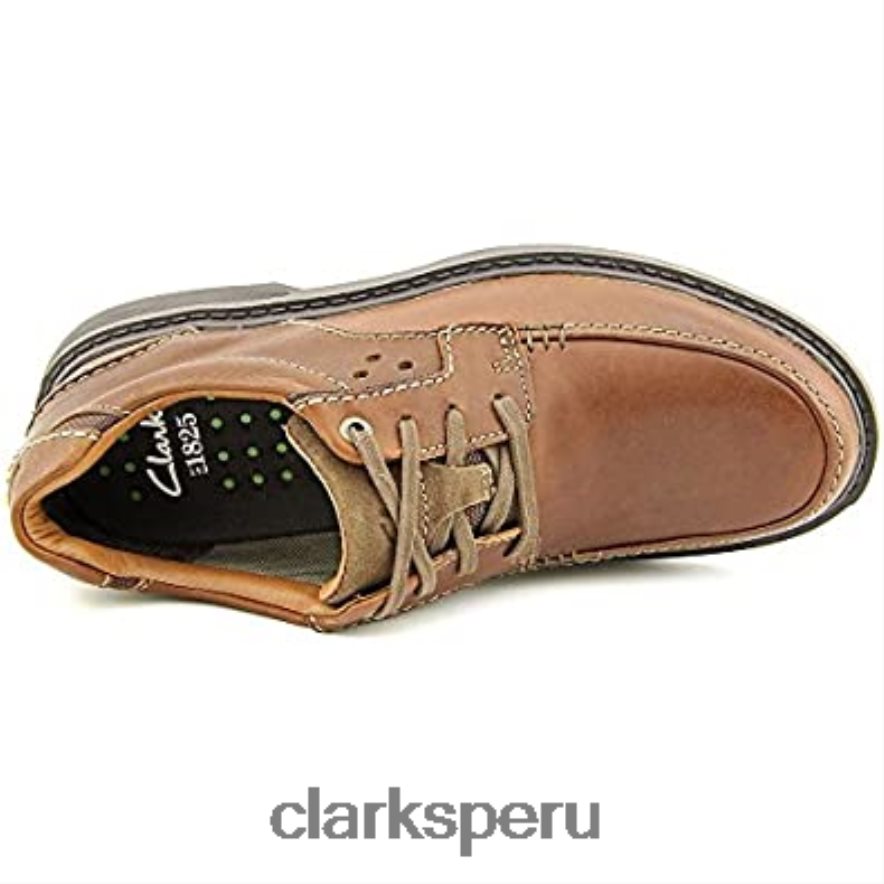 Clarks Wavecenter Ave zapatos Oxford de cuero tipo mocasín marrón para hombre hombres Clarks 40N4LX737