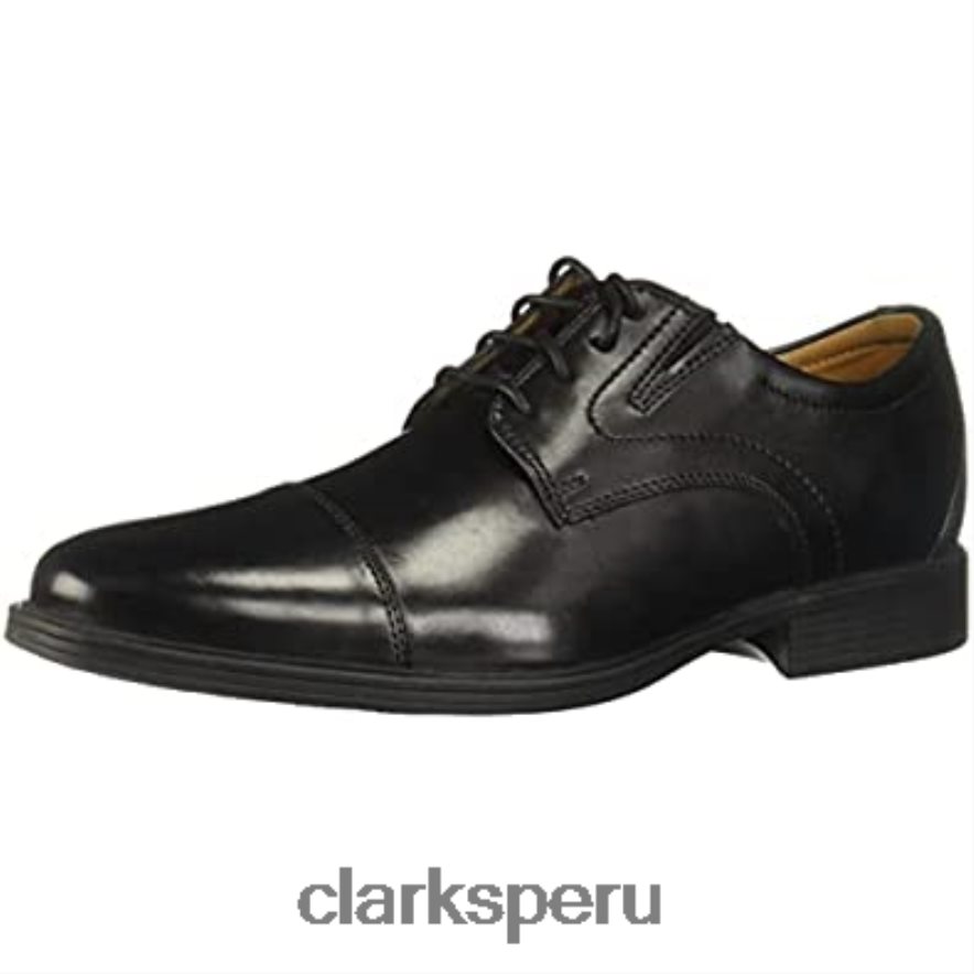 Clarks Whiddon Cap Oxford de cuero negro para hombre hombres Clarks 40N4LX2273 cuero negro