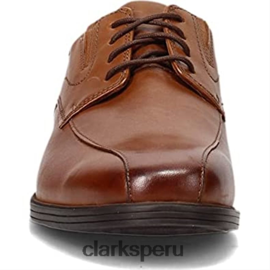 Clarks Whiddon Pace Oxford de cuero tostado oscuro para hombre hombres Clarks 40N4LX323