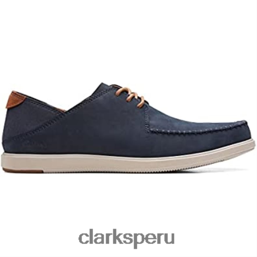 Clarks azul marino nubuck bratton tie oxford para hombre hombres Clarks 40N4LX953 nubuck azul marino