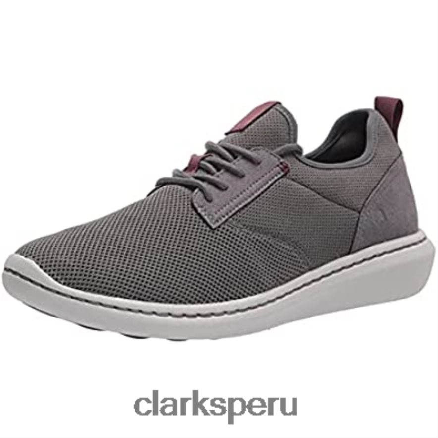 Clarks textil gris para hombre Step Urban Low Oxford hombres Clarks 40N4LX2384 textil gris