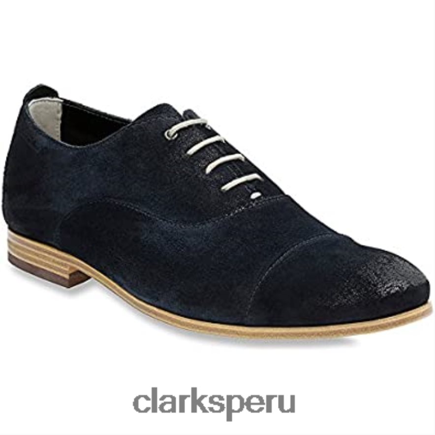 Gorra Clarks Chinley Oxford azul oscuro para hombre hombres Clarks 40N4LX929 azul oscuro