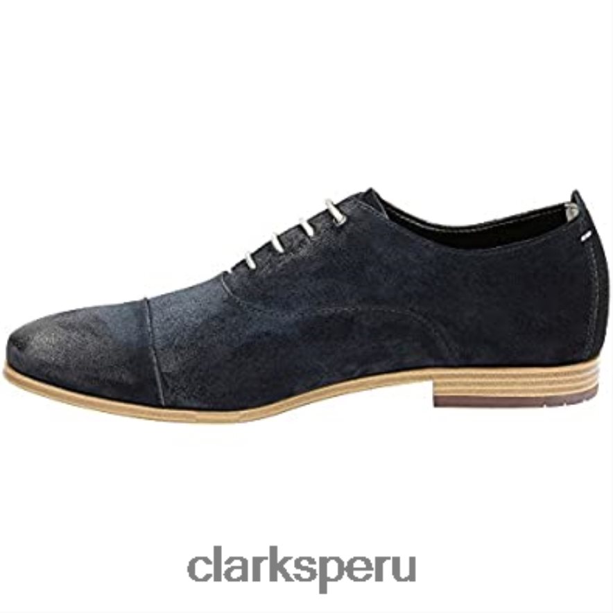 Gorra Clarks Chinley Oxford azul oscuro para hombre hombres Clarks 40N4LX929 azul oscuro