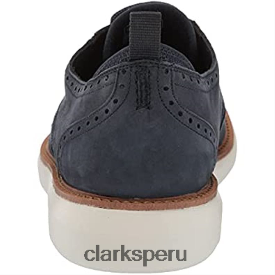 clarks brantoxford de hombre de nubuck azul marino hombres Clarks 40N4LX1604 nubuck azul marino
