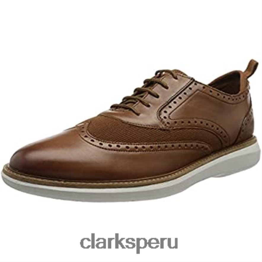 clarks brantwing oxford para hombre lea bronceado oscuro hombres Clarks 40N4LX2111 lea bronceado oscuro