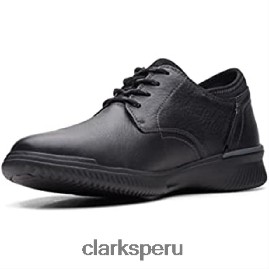 clarks donaway plaoxford de cuero negro para hombre hombres Clarks 40N4LX156