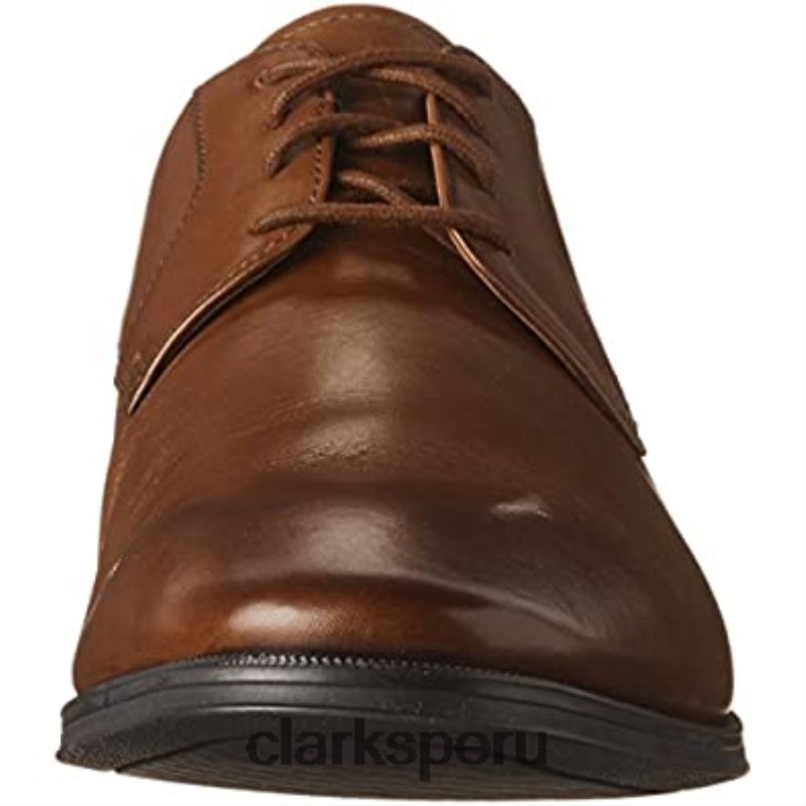 clarks gilman lace oxford para hombre de cuero tostado oscuro hombres Clarks 40N4LX2575 cuero bronceado oscuro