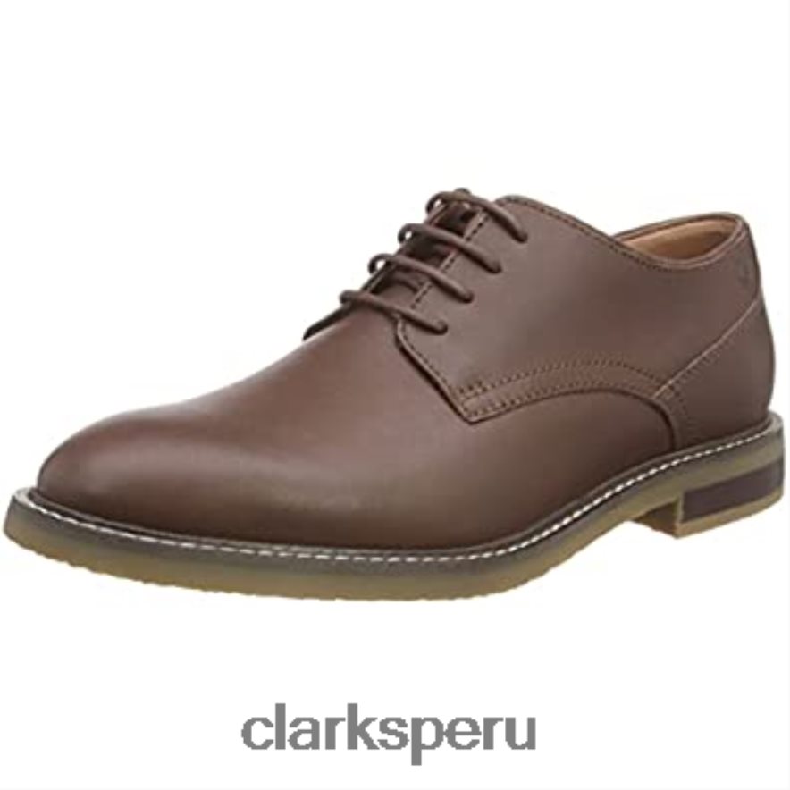 clarks jaxen bajos oxford de cuero tostado para hombre hombres Clarks 40N4LX2684 cuero marrón