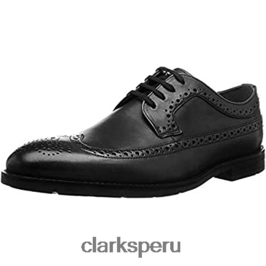 clarks oxford con punta de ala negra para hombre hombres Clarks 40N4LX836 cuero negro cuero negro