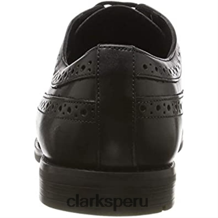 clarks oxford con punta de ala negra para hombre hombres Clarks 40N4LX836 cuero negro cuero negro