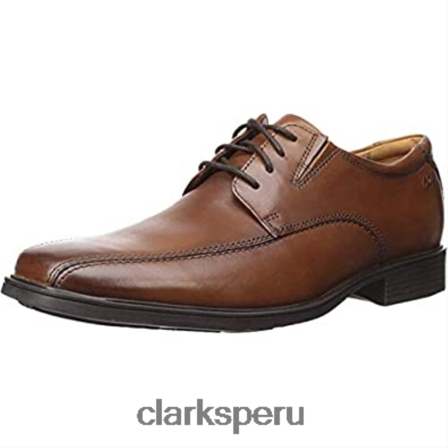 clarks oxford tilden walk para hombre de cuero color canela oscuro hombres Clarks 40N4LX660 cuero bronceado oscuro