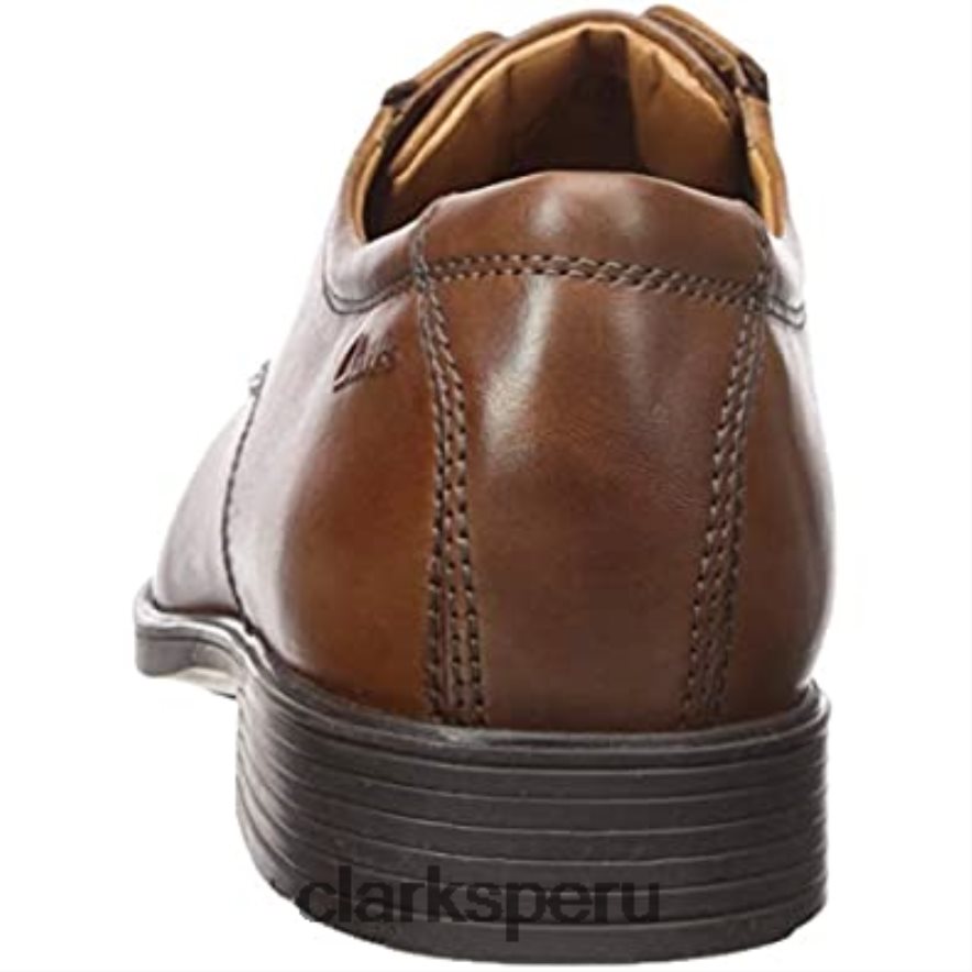 clarks oxford tilden walk para hombre de cuero color canela oscuro hombres Clarks 40N4LX660 cuero bronceado oscuro