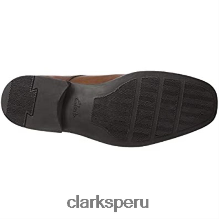 clarks oxford tilden walk para hombre de cuero color canela oscuro hombres Clarks 40N4LX660 cuero bronceado oscuro
