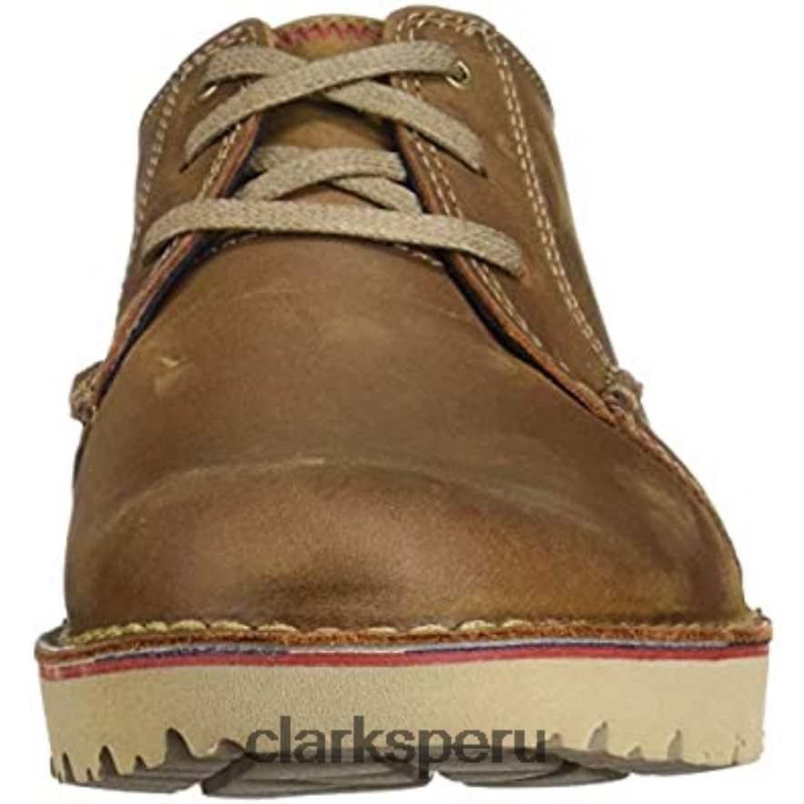 clarks vargo plaoxford de cuero tostado oscuro para hombre hombres Clarks 40N4LX1051 cuero bronceado oscuro