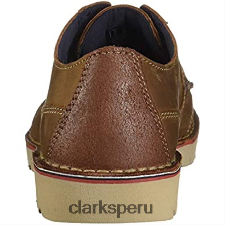 clarks vargo plaoxford de cuero tostado oscuro para hombre hombres Clarks 40N4LX1051 cuero bronceado oscuro