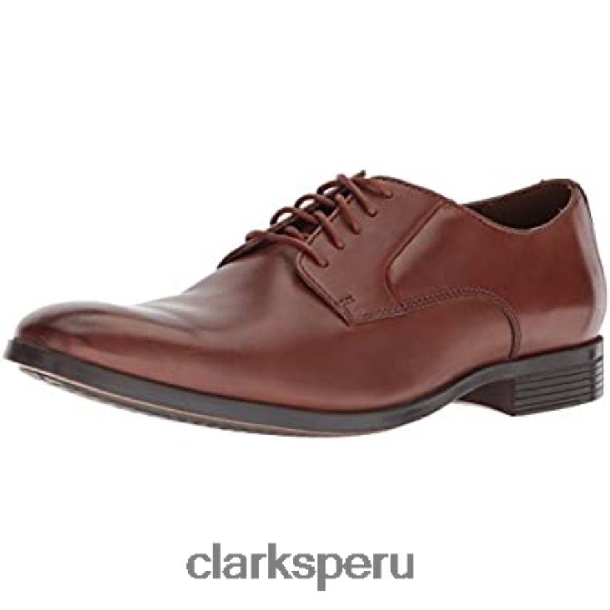 conwell plaoxford clarks cuero canela para hombre hombres Clarks 40N4LX1271 cuero marrón