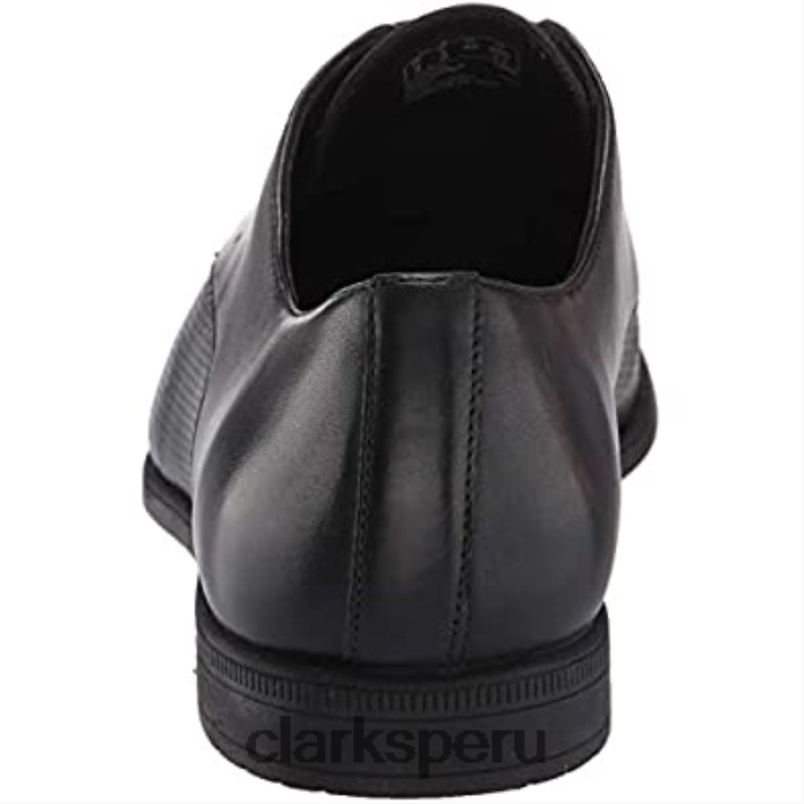 gorra bampton de hombre de cuero negro oxford clarks hombres Clarks 40N4LX2836