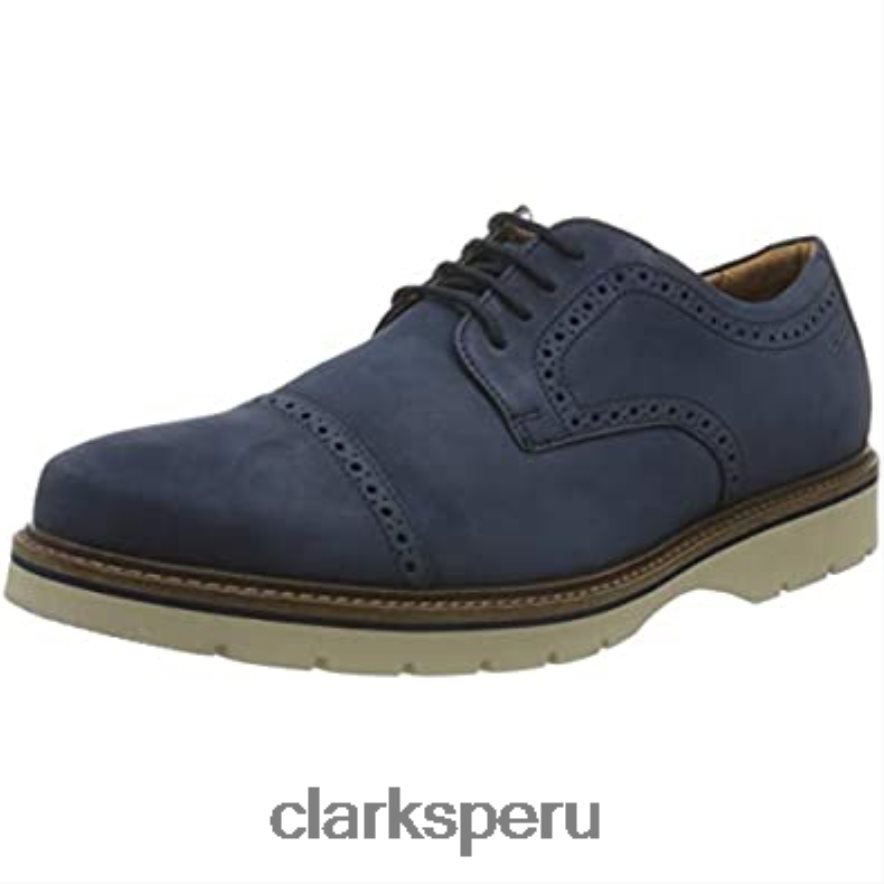 gorra bayhill para hombre oxford nubuck azul oscuro clarks hombres Clarks 40N4LX966 nubuck azul oscuro