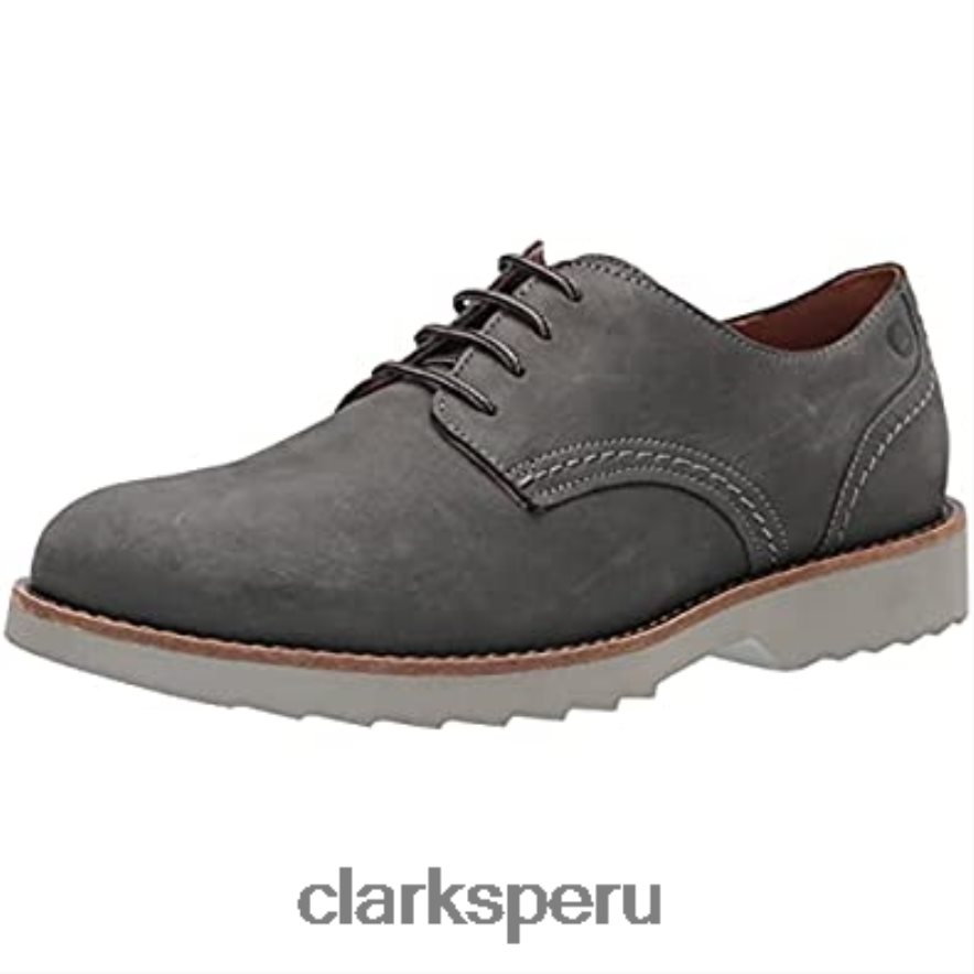 hombre fallhill plaoxford clarks nubuck gris hombres Clarks 40N4LX1367 nubuck gris