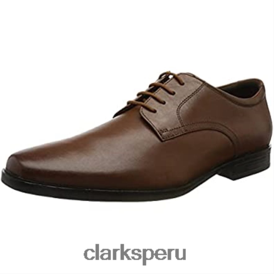 hombre howard walk oxford-schuh clarks dark tan lea hombres Clarks 40N4LX1165 lea bronceado oscuro