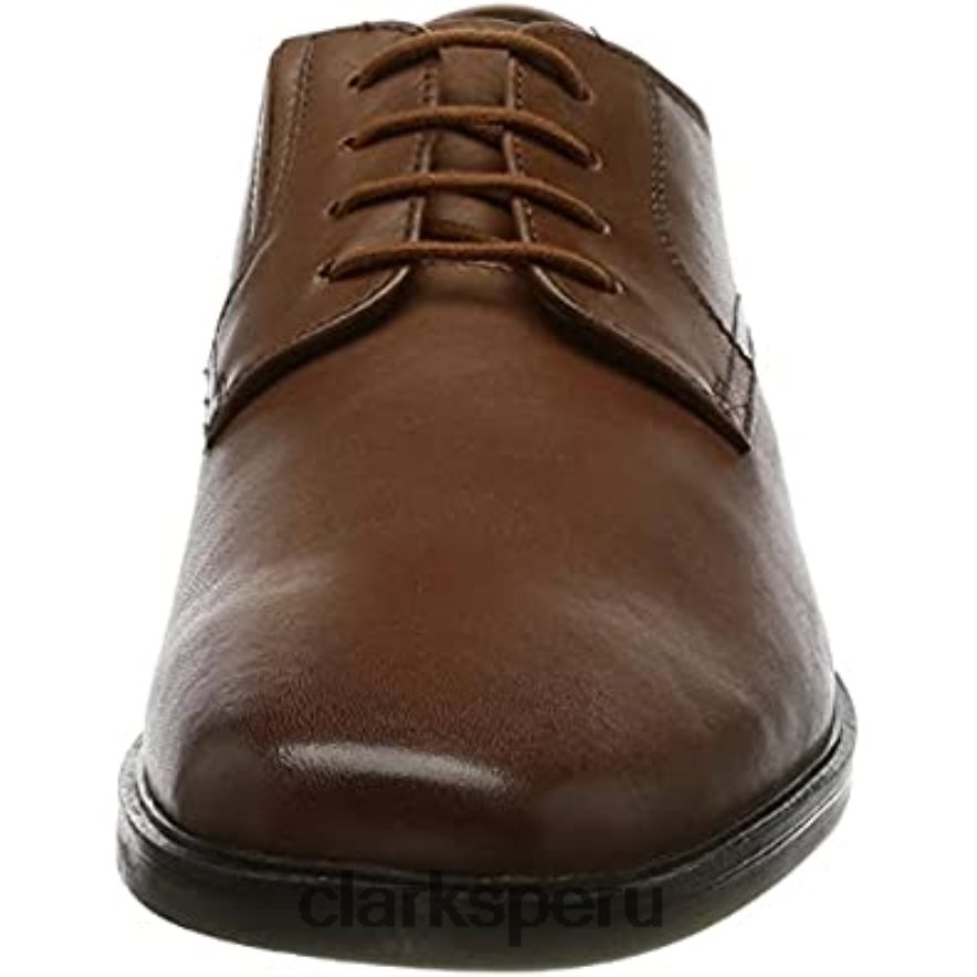 hombre howard walk oxford-schuh clarks dark tan lea hombres Clarks 40N4LX1165 lea bronceado oscuro