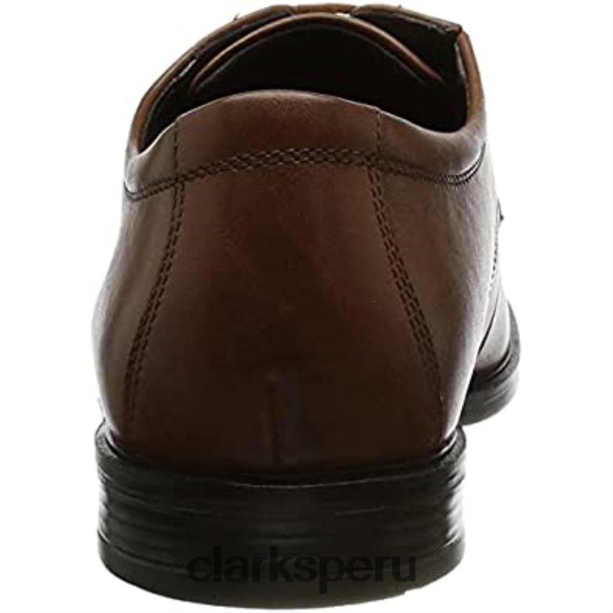 hombre howard walk oxford-schuh clarks dark tan lea hombres Clarks 40N4LX1165 lea bronceado oscuro