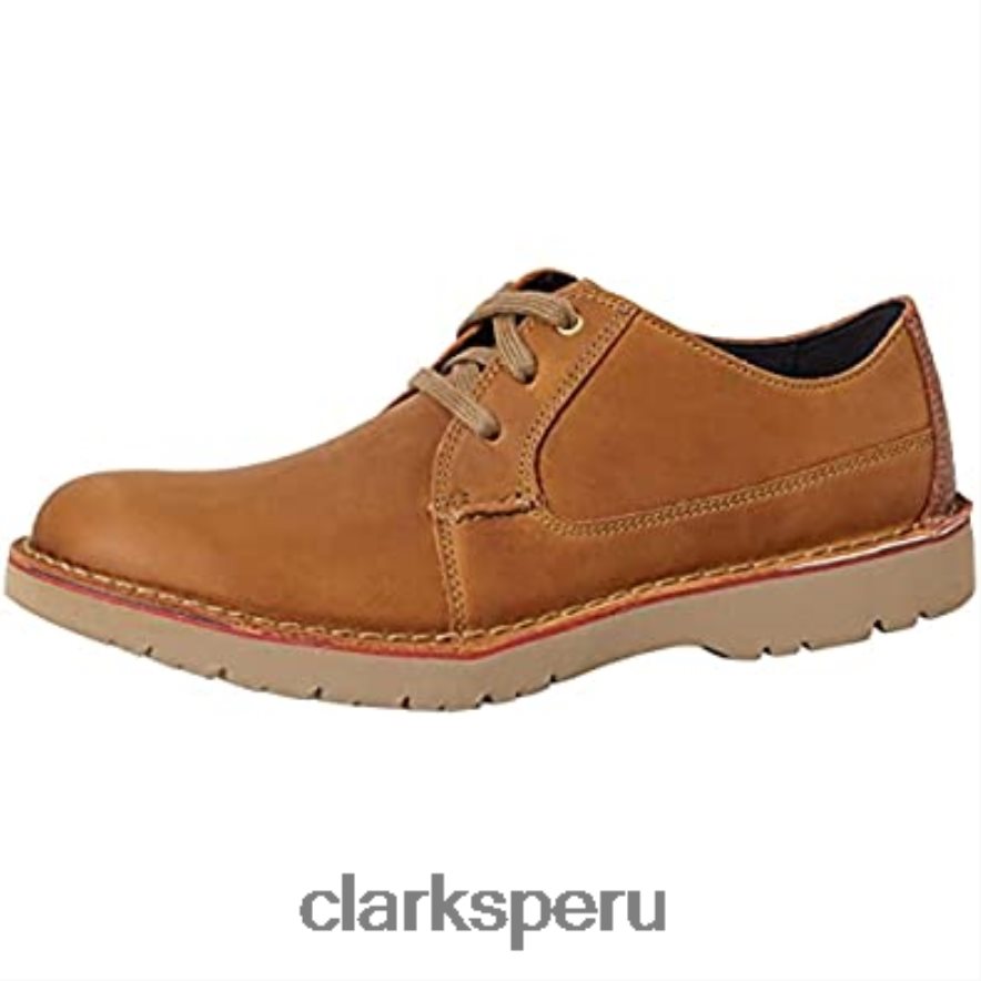 vargo walk oxford clarks marrón cuero tostado oscuro para hombre hombres Clarks 40N4LX2477 cuero marrón oscuro
