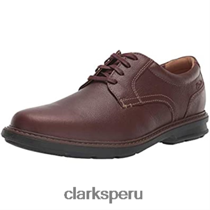 zapatos clarks mahoga ny de cuero para hombre rendell plaoxford hombres Clarks 40N4LX1249