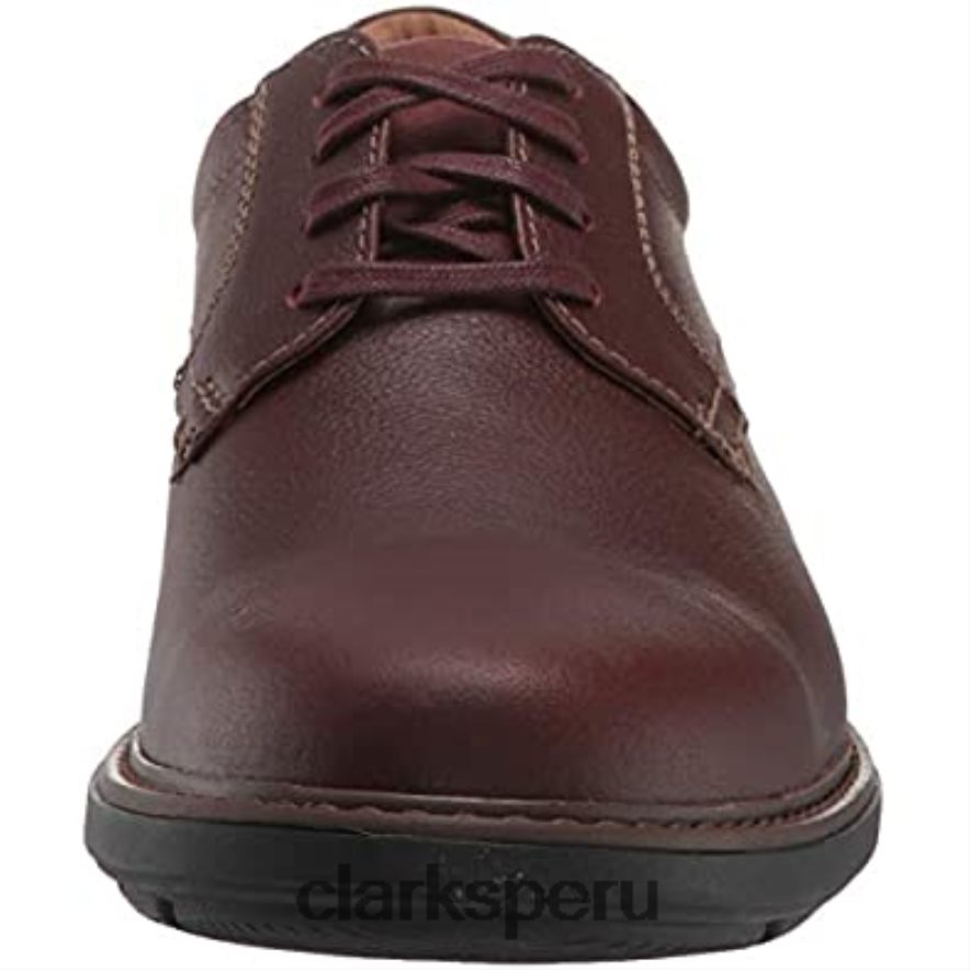 zapatos clarks mahoga ny de cuero para hombre rendell plaoxford hombres Clarks 40N4LX1249