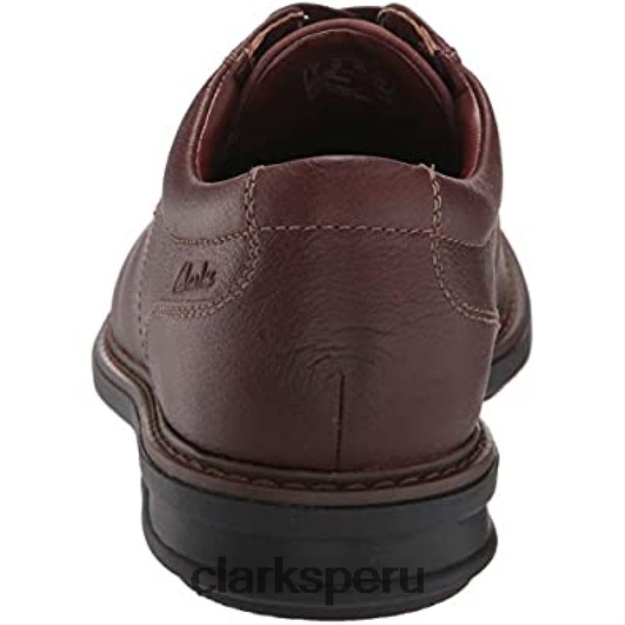 zapatos clarks mahoga ny de cuero para hombre rendell plaoxford hombres Clarks 40N4LX1249