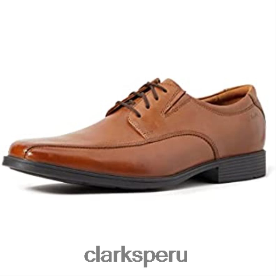 zapatos clarks tilden walk oxford para hombre marrón oscuro tostado lea hombres Clarks 40N4LX1010 marrón oscuro bronceado lea