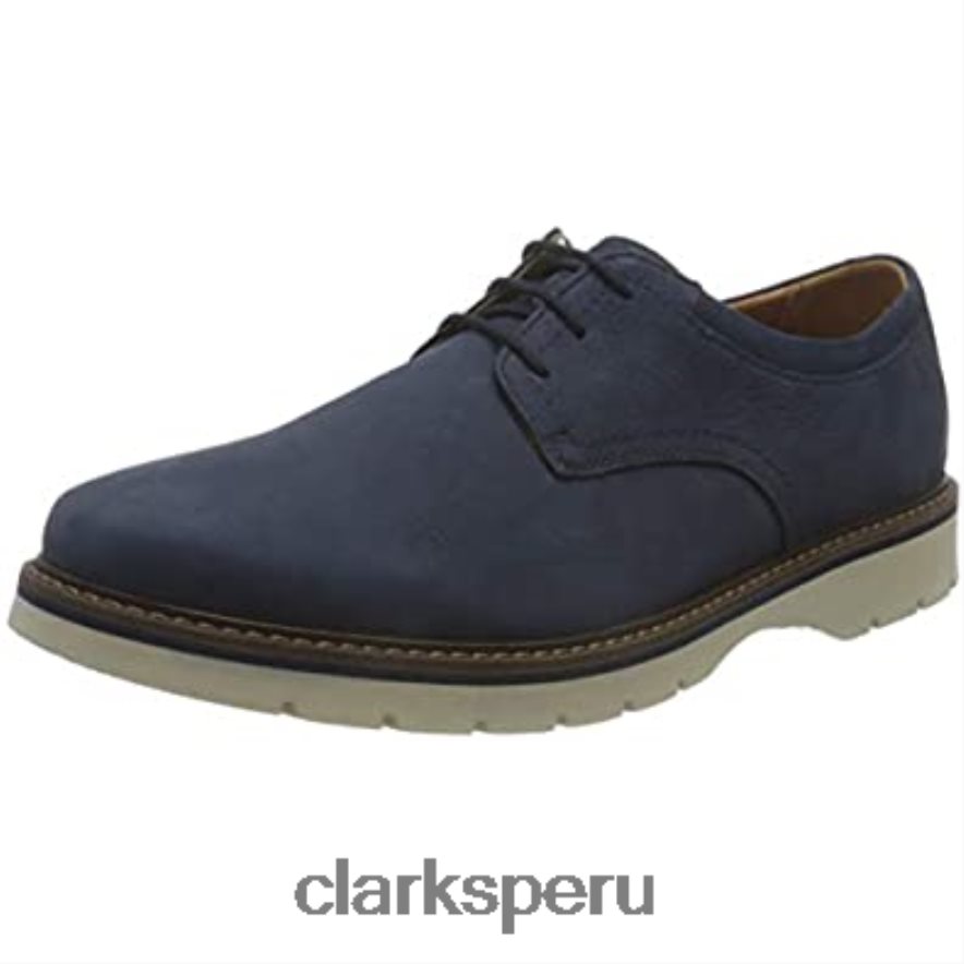 zapatos planos bayhill plaoxford clarks nobuck azul oscuro para hombre hombres Clarks 40N4LX583 nubuck azul oscuro