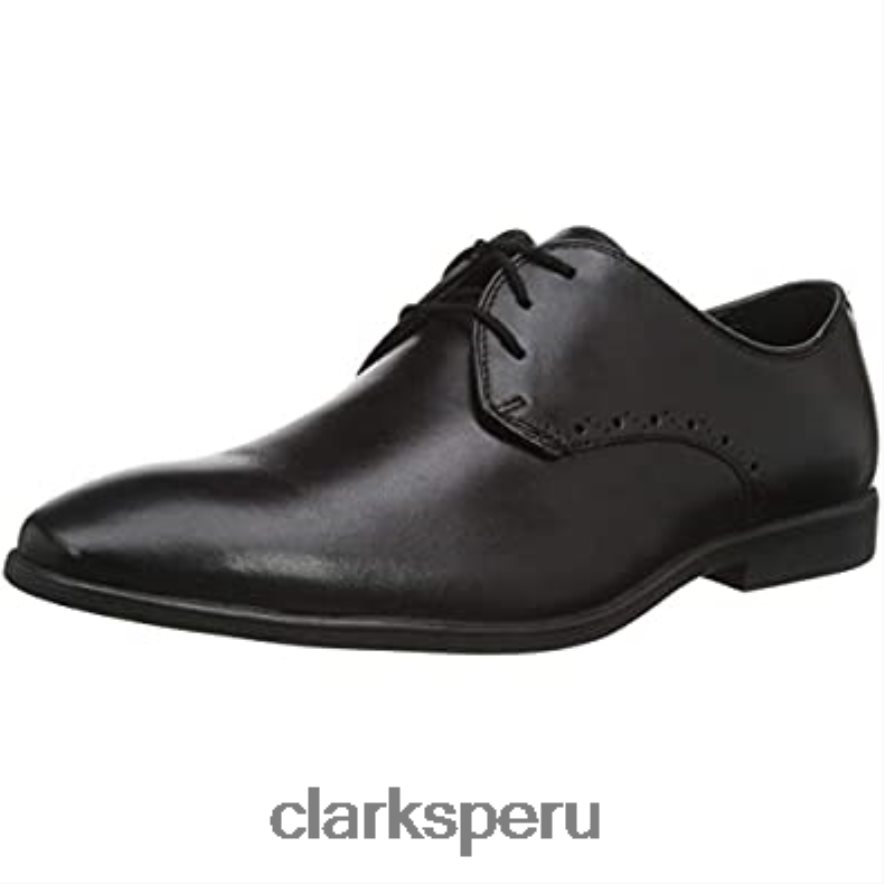 zapatos planos clarks oxford bampton park hombre cuero negro hombres Clarks 40N4LX1175 cuero negro