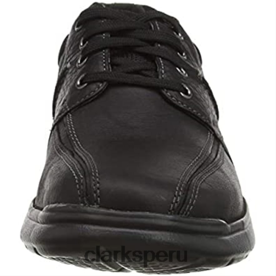 zapatos planos cotrell walk oxford para hombre clarks black oily lea hombres Clarks 40N4LX1621 lea aceitosa negra