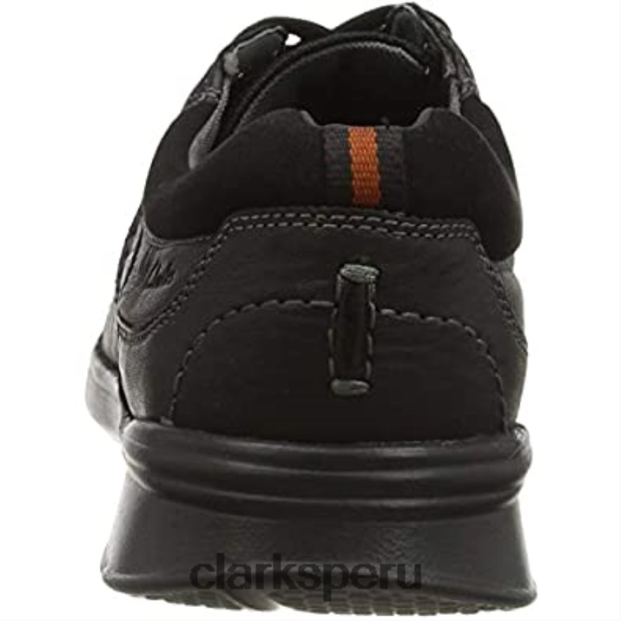 zapatos planos cotrell walk oxford para hombre clarks black oily lea hombres Clarks 40N4LX1621 lea aceitosa negra