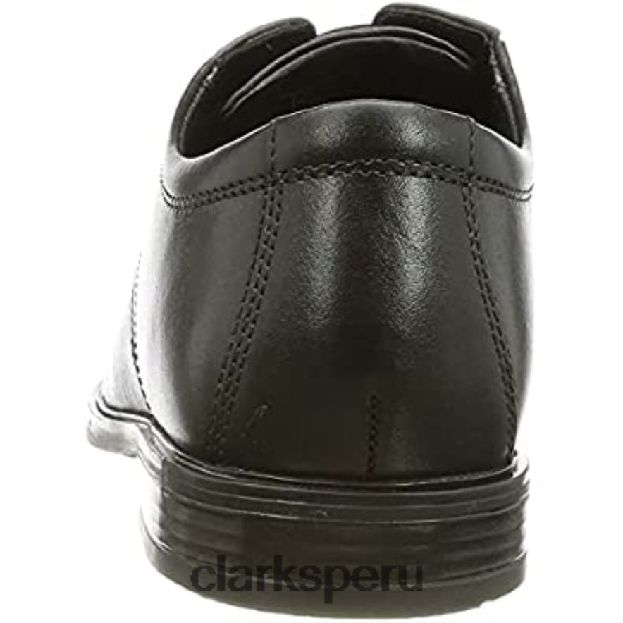 zapatos planos howard walk oxford clarks negros para hombre hombres Clarks 40N4LX1965 cuero negro