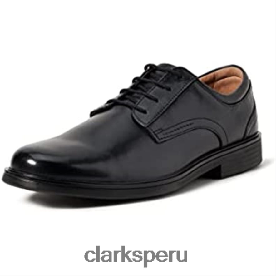 zapatos planos un aldric park oxford para hombre clarks negros hombres Clarks 40N4LX1599 cuero negro