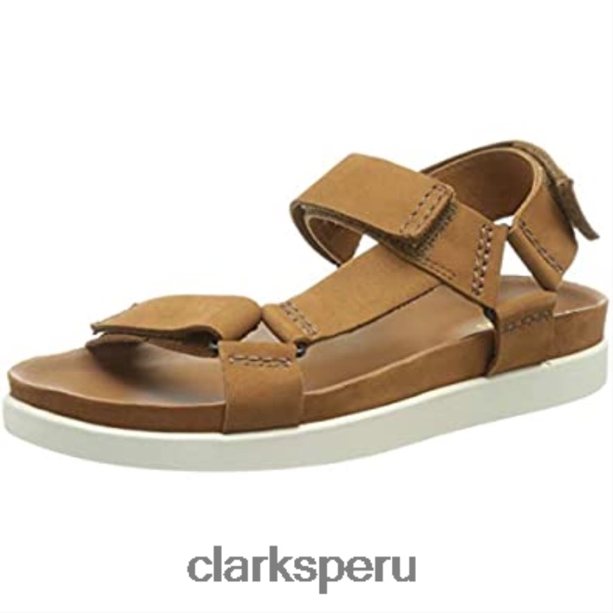Sandalia Clarks Tan Nubuck para hombre Sunder Range hombres Clarks 40N4LX1641 nubuck bronceado