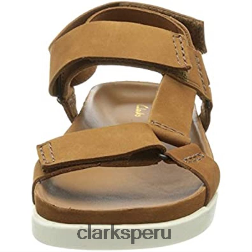 Sandalia Clarks Tan Nubuck para hombre Sunder Range hombres Clarks 40N4LX1641 nubuck bronceado
